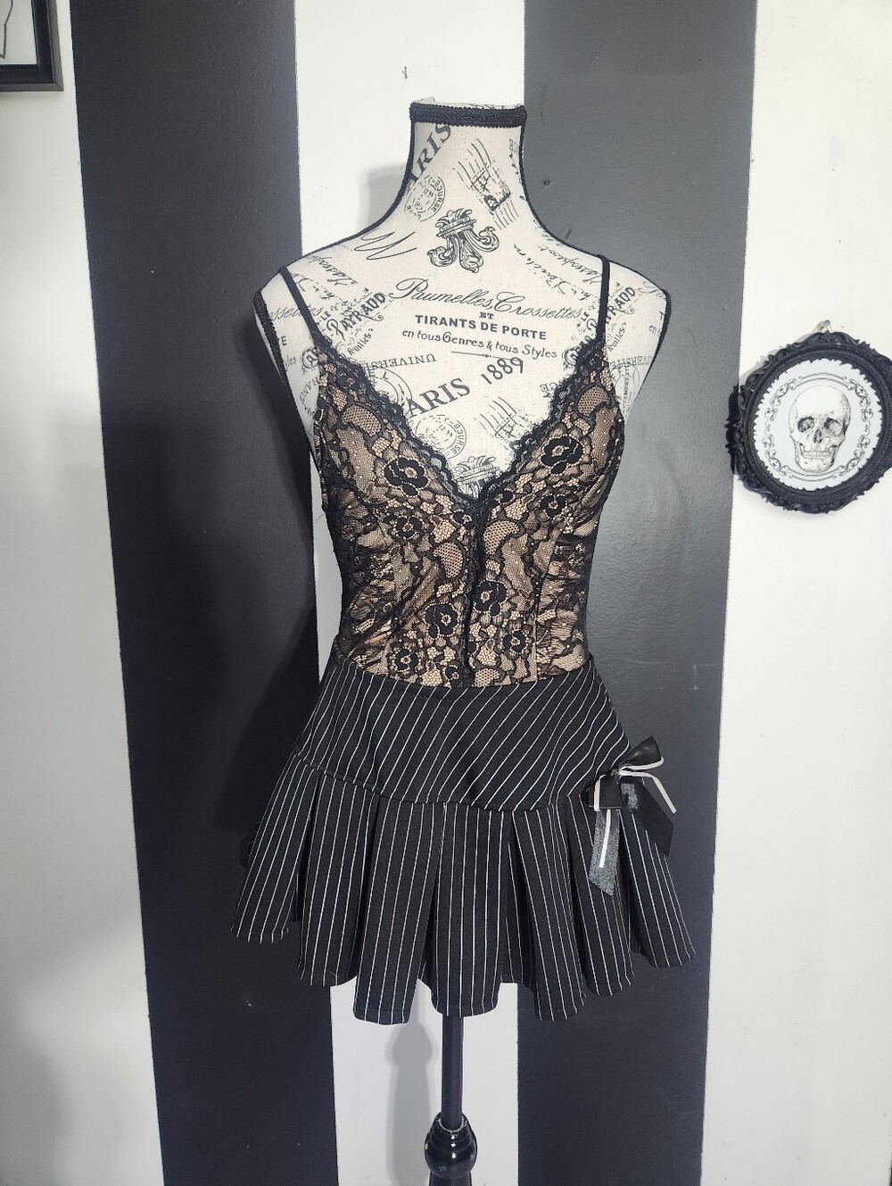 Pinstripe Mini Skirt